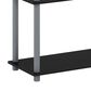 HOMLUX 3-Tier Compact Open Storage Bookshelf in Black and Grey, , large