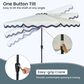 HOMLUX 10" Patio Umbrella in White, , large