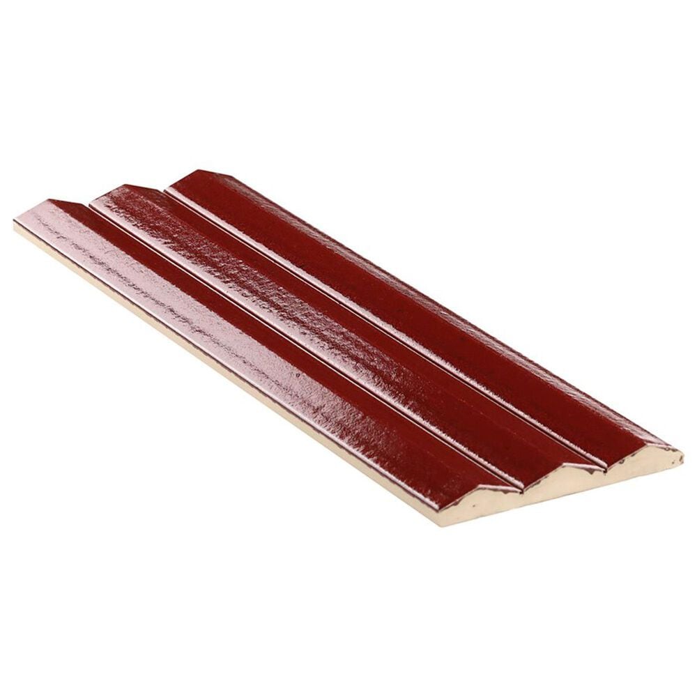 Soho Studio Accordion Ruby Red 5" x 16" Porcelain Tile, , large