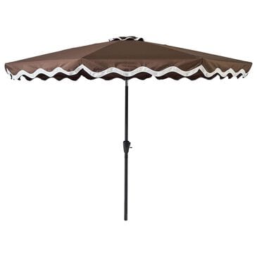 HOMLUX 10" Patio Umbrella with Lights in Dark Brown, , large
