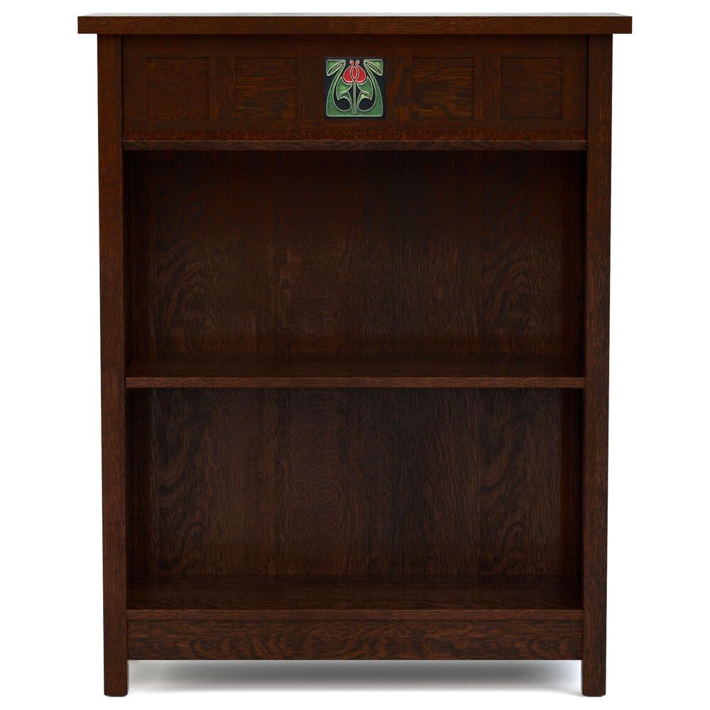 Stickley Furniture Floral Tile 2-Shelf Bookcase in Centennial, , large