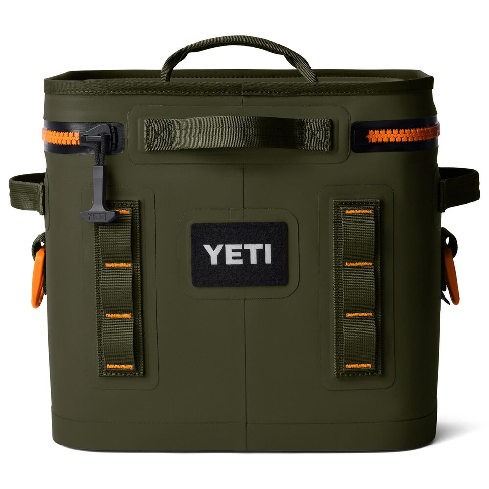 YETI Hopper Flip 12 Soft Cooler in Olive and King Crab Orange, , large