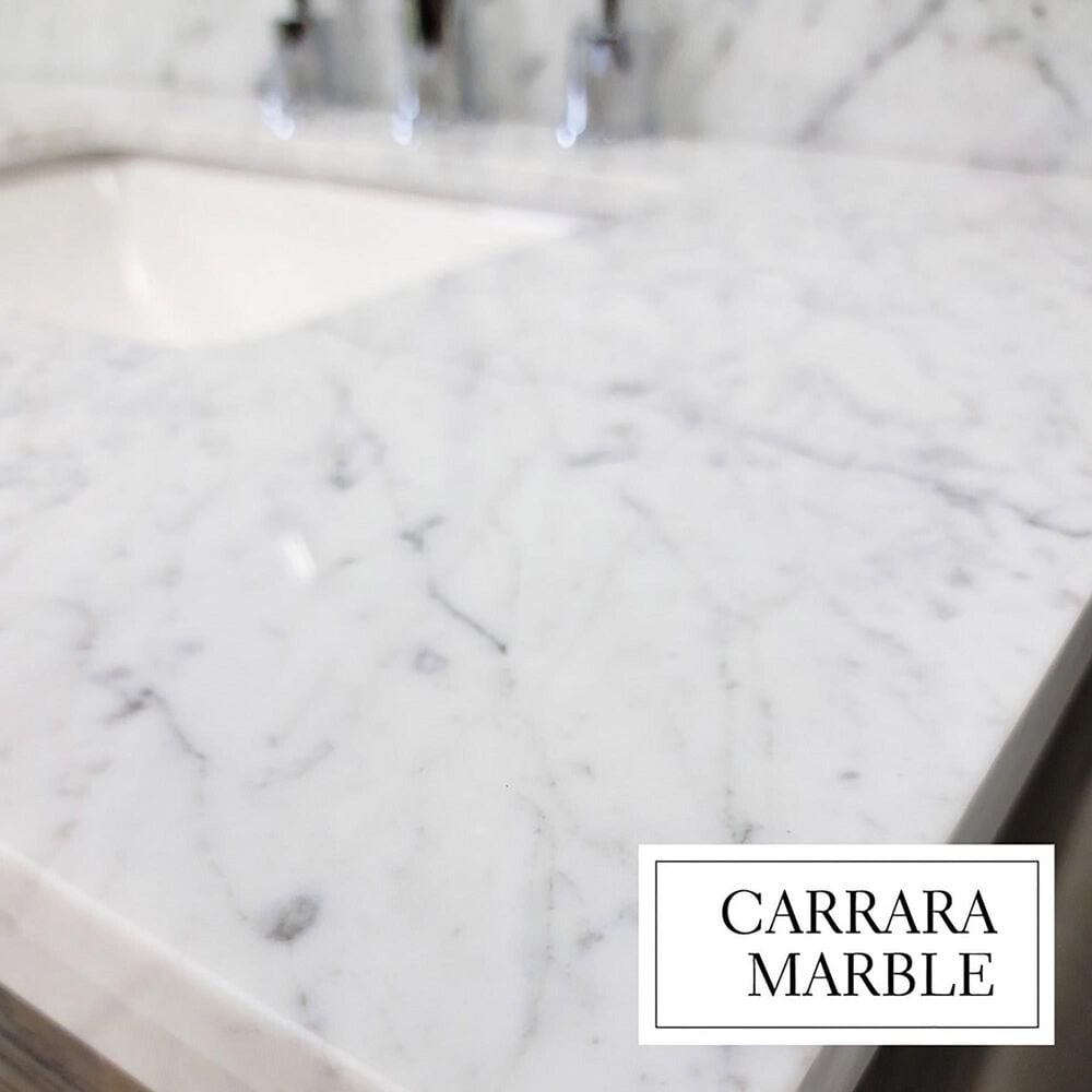 Lexora Home Norwalk 80&quot; Double Bathroom Vanity in Black Oak with White Carrara Marble Top and Rectangular Sinks, , large