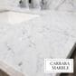 Lexora Home Norwalk 80" Double Bathroom Vanity in Black Oak with White Carrara Marble Top and Rectangular Sinks, , large