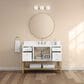 37B Isadore 48" Single Bathroom Vanity Cabinet in Bright White and White Composite Stone Top and Backsplash, , large