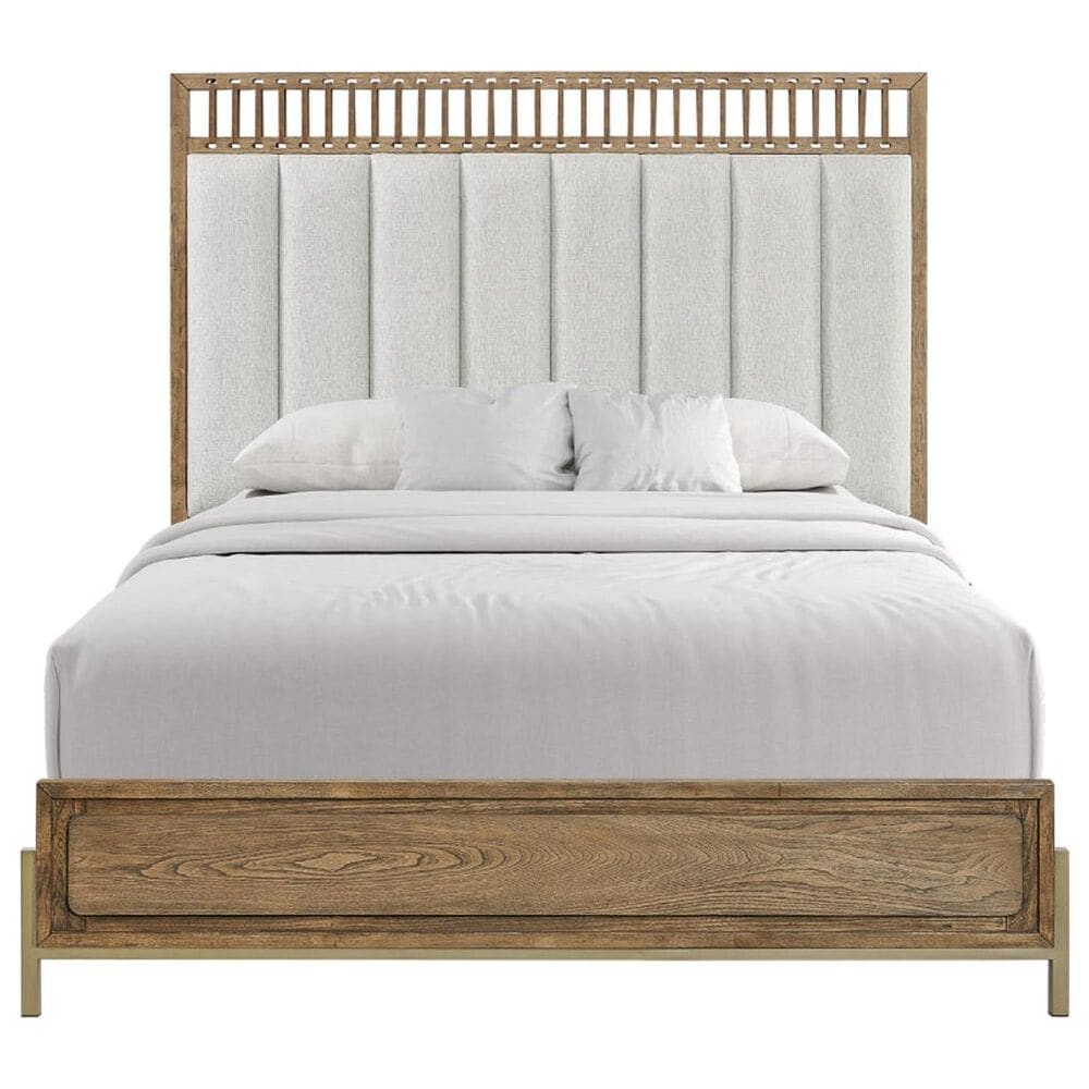 Sterling Timber Elure Queen Upholstered and Strap Panel Bed in Latte, , large