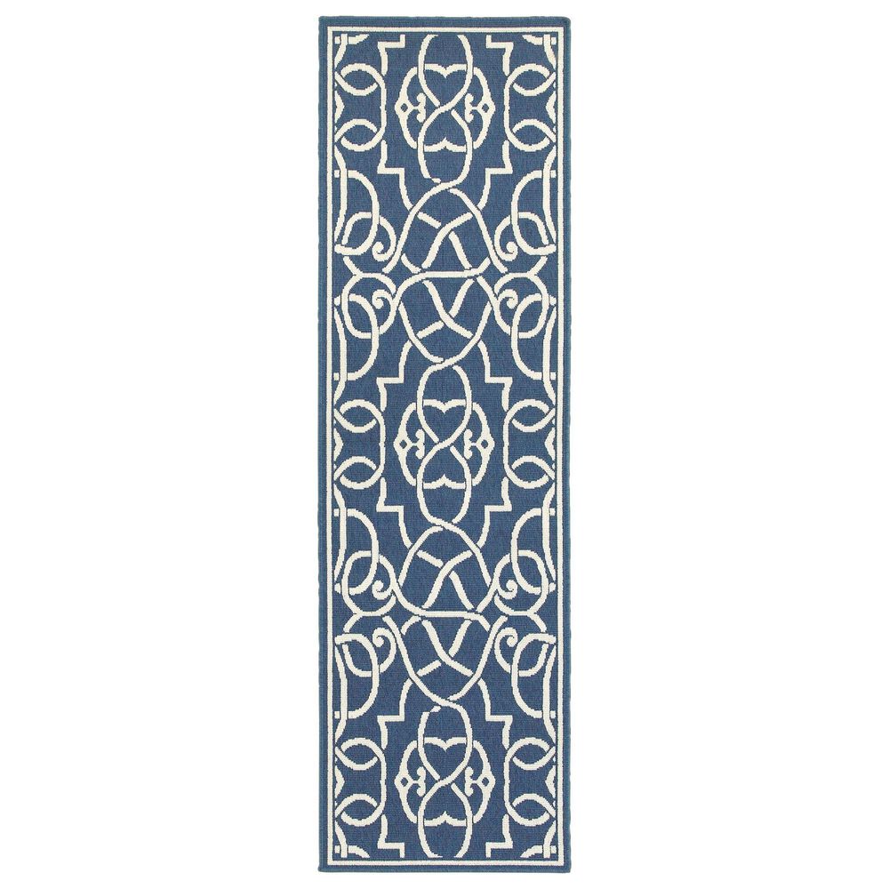 Oriental Weavers Meridian 2205B 2"3" x 7"6" Navy Runner, , large
