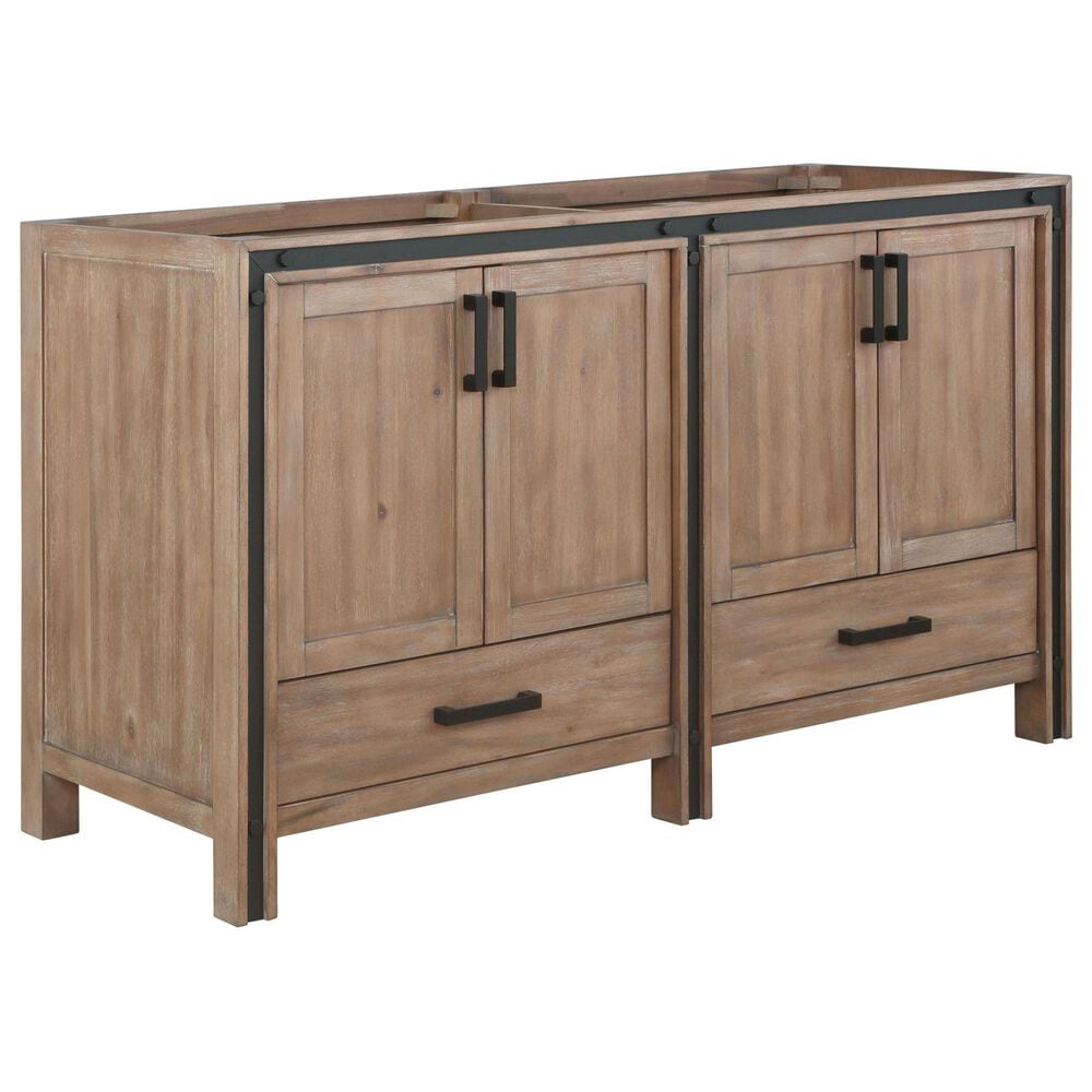 Lexora Home Ziva 60" Double Bathroom Vanity Cabinet Only in Rustic Barnwood, , large