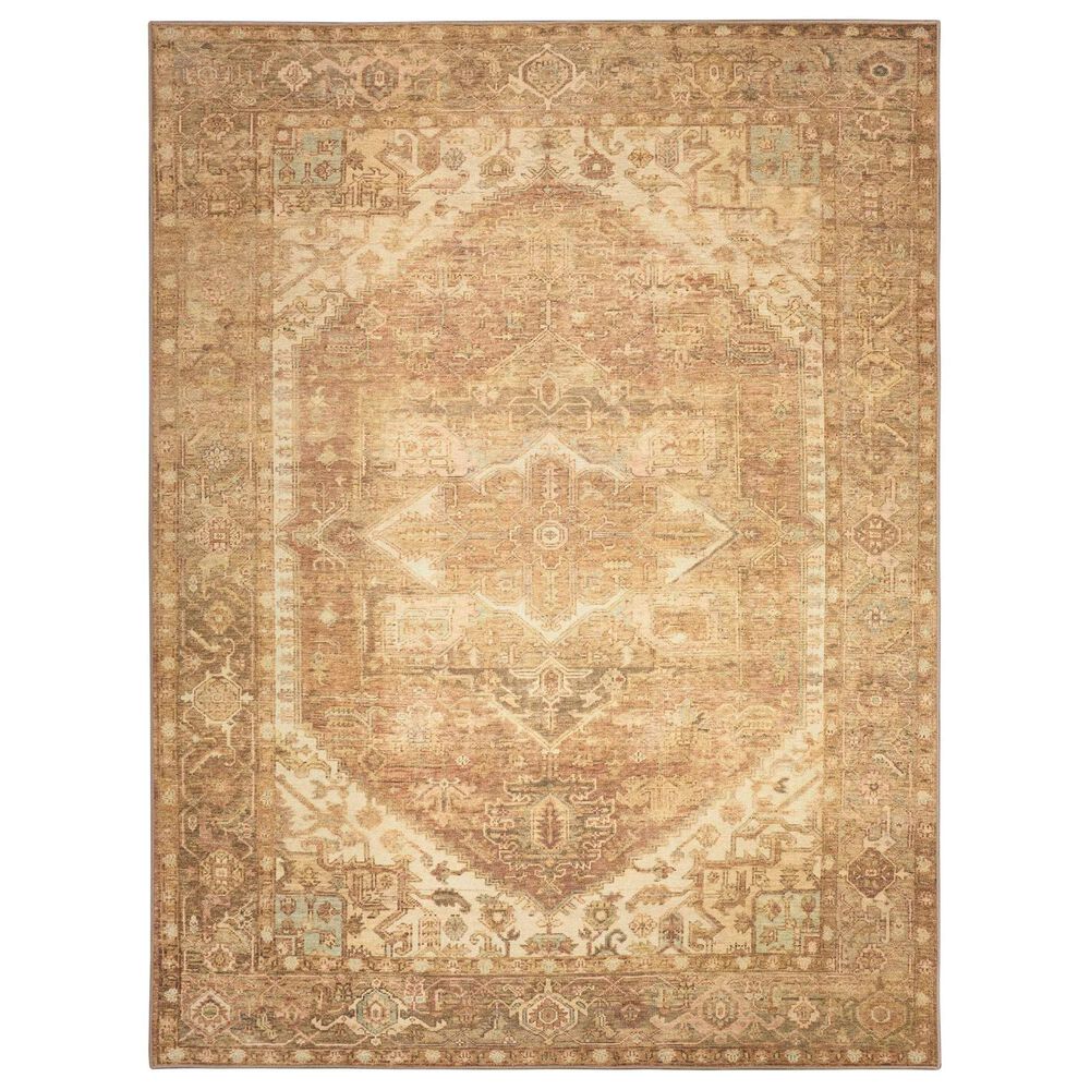 Nourison Vintage Washables Gold 7"10" x 9"10" Area Rug, , large