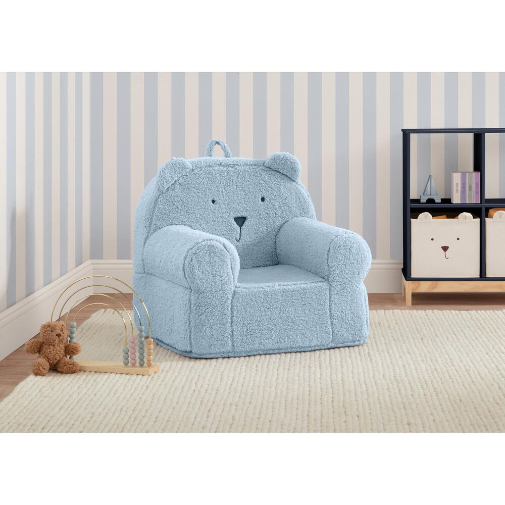 Delta Children Sherpa Bear Chair in Powder Blue, , large