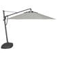 Treasure Garden 11" Cantilever Umbrella with Black Base in Silver Linen, , large