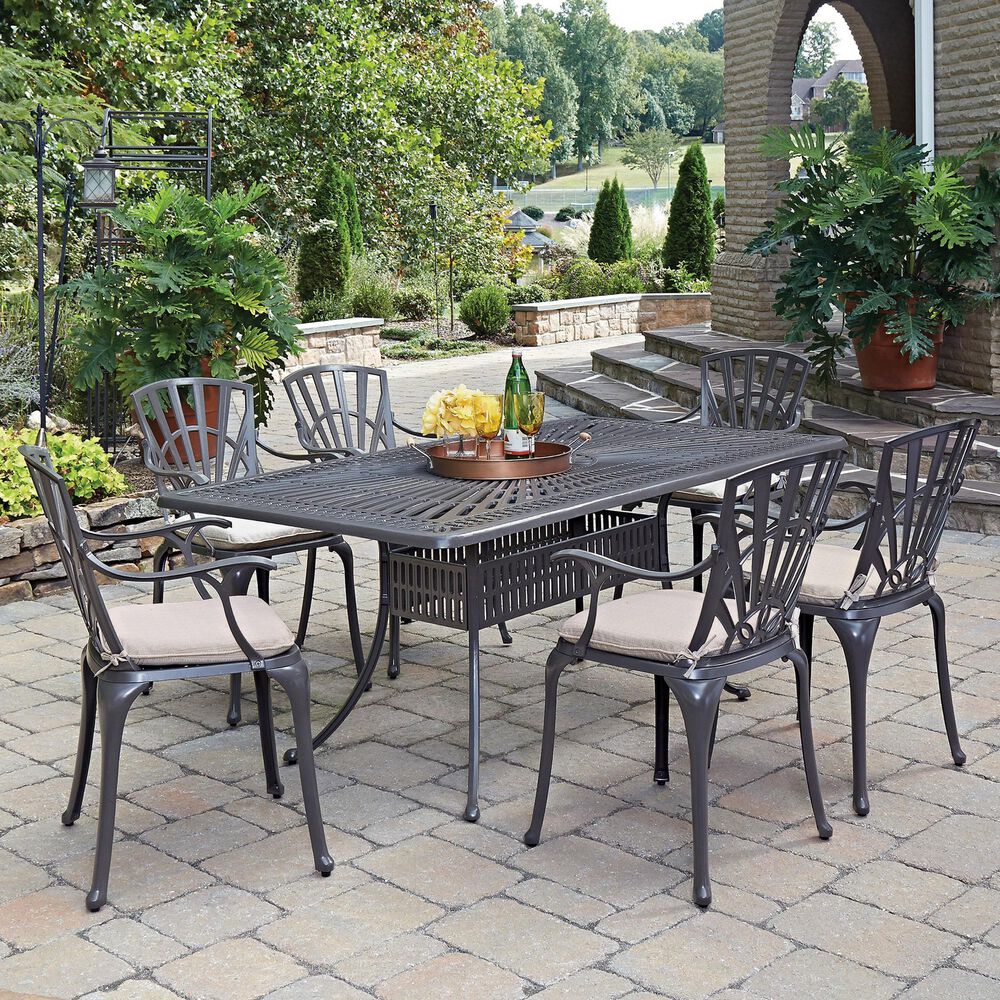 Homestyles Grenada 7-Piece Dining Set in Taupe, , large