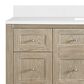 James Martin Vanities Breckenridge 60" Single Bathroom Vanity in Whitewashed Oak with Single Hole 3 cm White Zeus Quartz Top and Rectangular Sink, , large