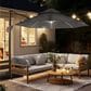 Furniture of America Zora 10" Octagon Double Top Patio Umbrella without Base in Gray, , large