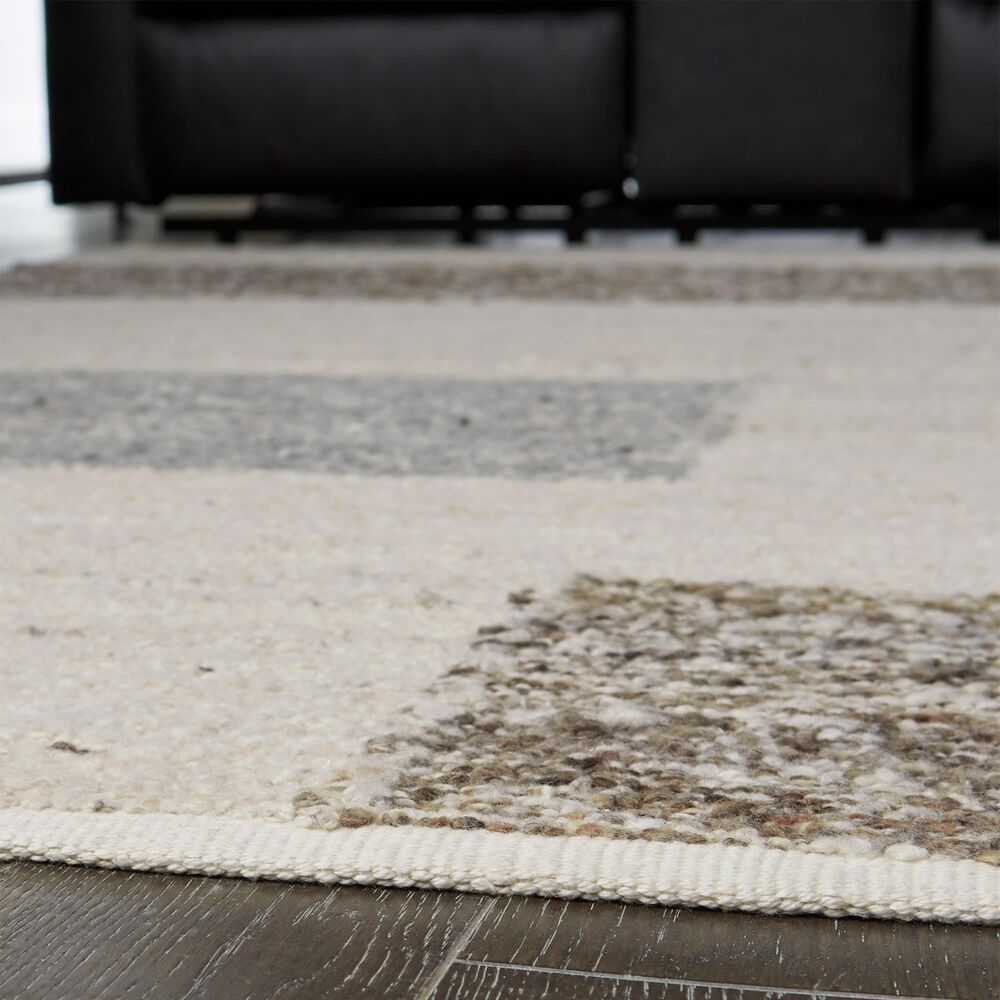 Ashley Barus 5&#39; x 7&#39; Beige, Brown and Gray Area Rug, , large