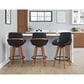 Lumisource Cosmo Swivel Counter Stool in Walnut and Black, , large