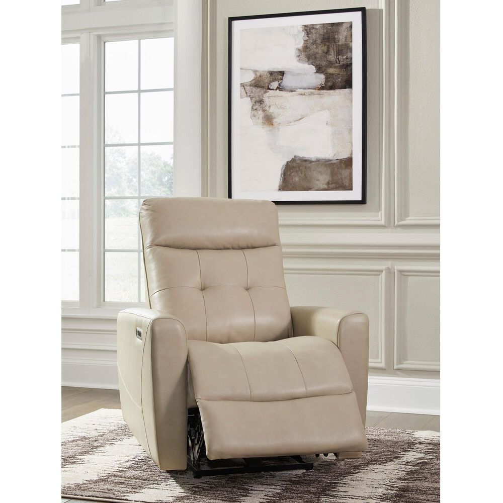 Ashley Pisgham Power Recliner with Adjustable Headrest in Sand, , large