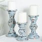 Maple and Jade Candle Holder in Light Blue Distressed and Brown (Set of 3), , large