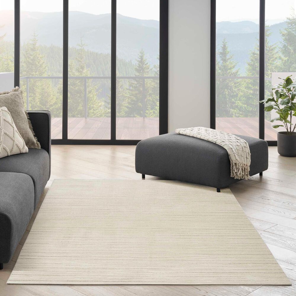 Nourison Andes AND01 5&#39;3&quot; x 7&#39;3&quot; Ivory and Grey Area Rug, , large