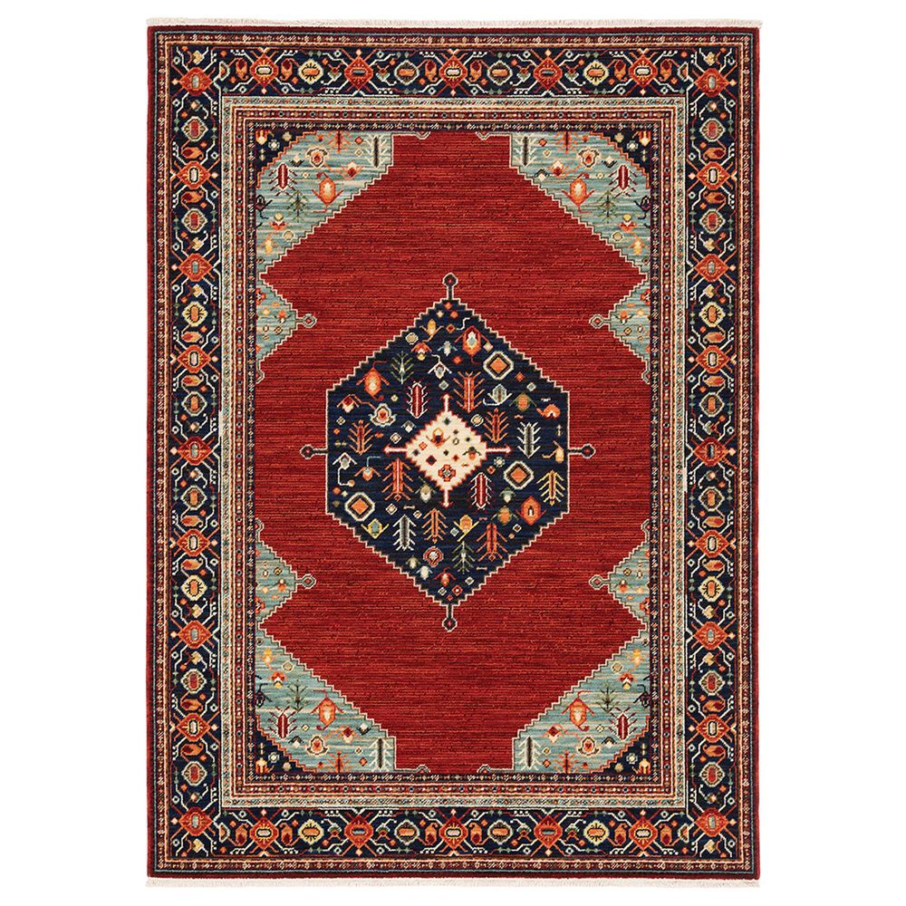 Oriental Weavers Lilihan Medallion 5503M 7"10" x 10"10" Red Area Rug, , large