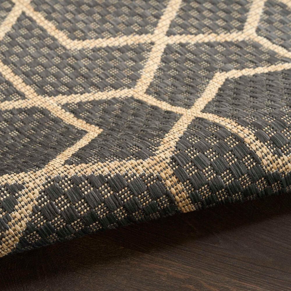 Nourison Horizon HOZ01 Charcoal 8&#39; x 10&#39; Indoor/Outdoor Area Rug, , large