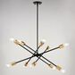 Vaxcel International Co. Ltd. Gresham 10-Light Chandelier in Antique Gold with Matte Black, , large