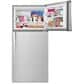 Whirlpool 19 Cu. Ft. Top-Freezer Refrigerator with LED Interior Lighting in Metallic Steel, , large