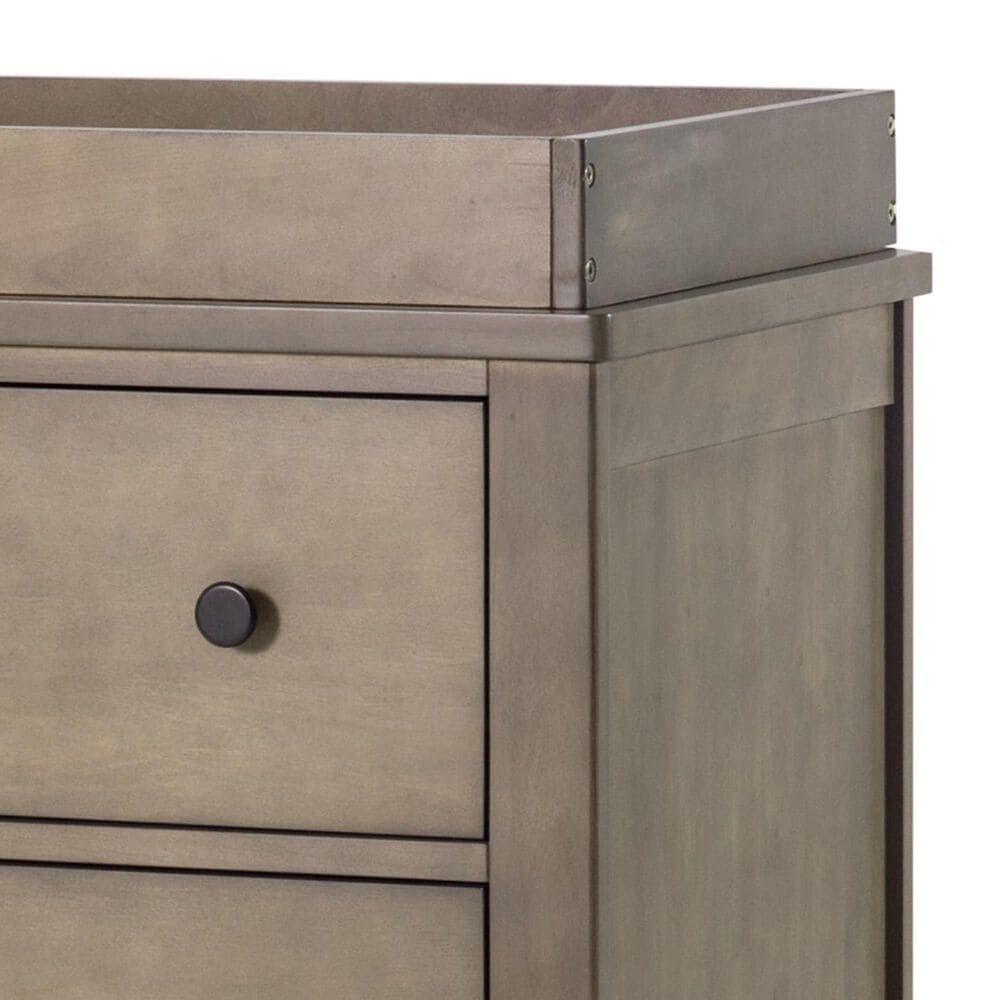 Foundations Worldwide Harmony 3-Drawer Dresser with Changing Table Topper in Dusty Heather, , large