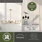 Vaxcel Annabelle 8-Light Chandelier in Muted Brass, , large