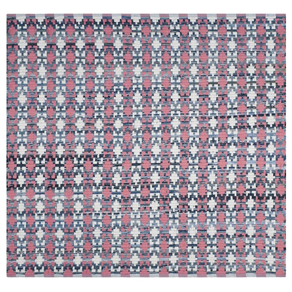 Safavieh Montauk 6" Square Coral and Multicolor Area Rug, , large