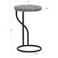 Linon Home Decor Padget Capiz Round Side Table in Black, , large
