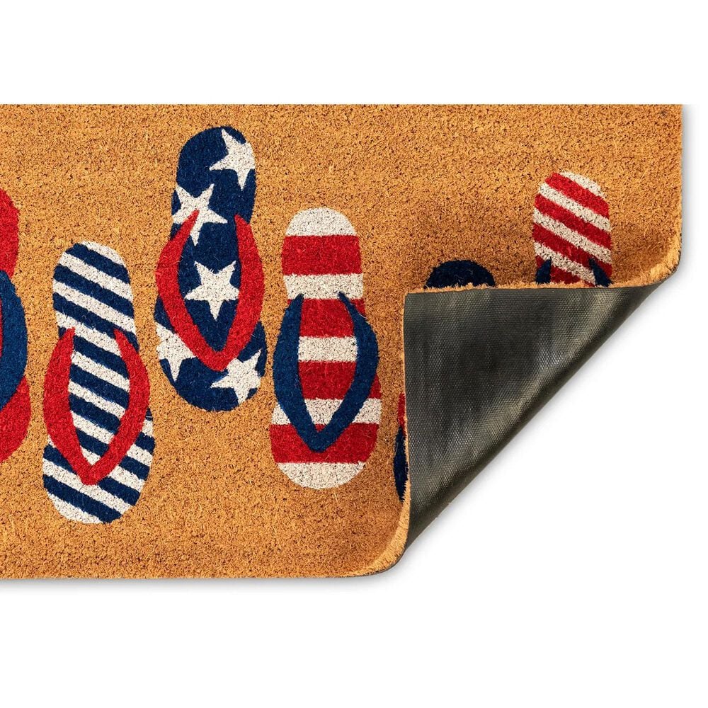 Trans-Ocean Import Natura Freedom Flops 2&#39; x 3&#39; Natural Indoor/Outdoor Door Mat, , large