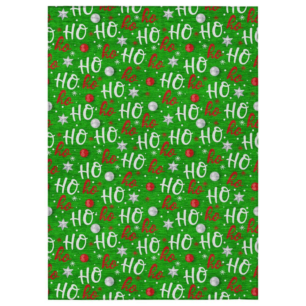 Dalyn Rug Company Wonderland WN18 5" x 7"6" Green Indoor/Outdoor Area Rug, , large
