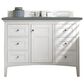 James Martin Vanities Palisades 48" Single Bathroom Vanity in Bright White with 3 cm Charcoal Soapstone Quartz Top and Rectangular Sink, , large