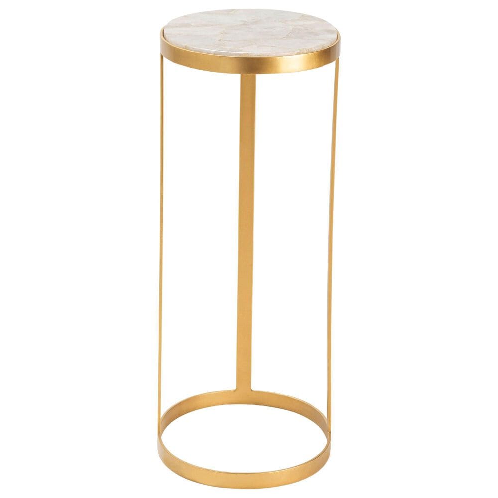 Slatehouse Victoria Drink Table in Gold and White, , large