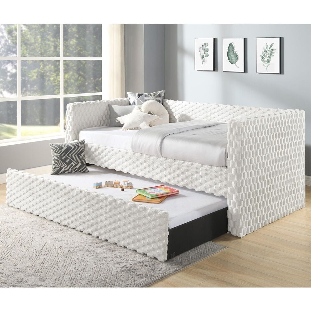 Crown Mark Molly Daybed in White, , large
