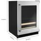 KitchenAid 24" Beverage Center with Right Hinge, Wood-Front Racks in Black and Stainless Steel, , large