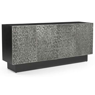 Bassett Mirror Company Sevigny 4-Door Server in Black and Antique Pewter, , large