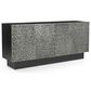 Bassett Mirror Company Sevigny 4-Door Server in Black and Antique Pewter, , large