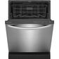 Frigidaire 4 PC Kitchen Package with 22.6 Cu. Ft. Counter-Depth French Door Refrigerator, 30" Front Control Electric Range Ceramic with Top Convection, 1.8 Cu. Ft. OTR Microwave, and 24" Built-In Dishwasher with DishSense and MaxDry, , large