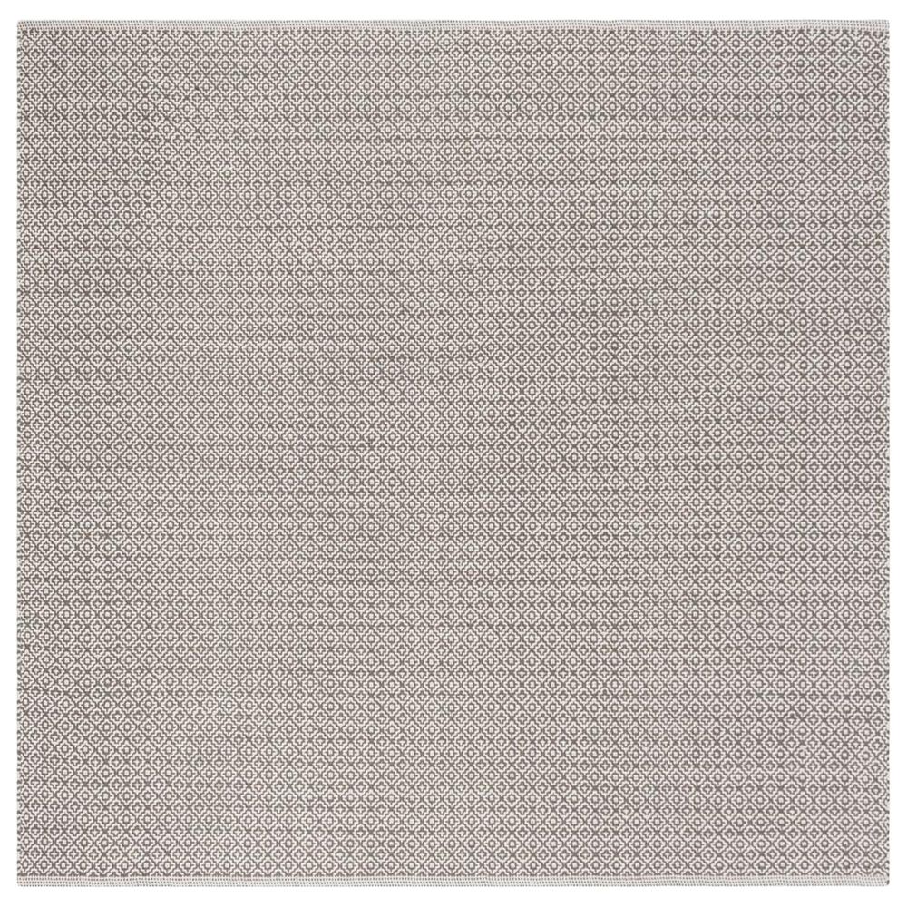 Safavieh Montauk 6' Square Ivory and Gray Area Rug, , large