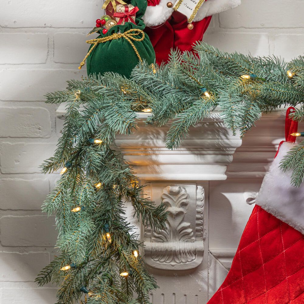 The Gerson Company 6&#39; Spruce Garland with LED Lights, , large