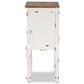 Baxton Studio Levron 2-Drawer End Table in Walnut Brown and Antique White, , large