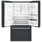 Cafe 27.8 Cu. Ft. French Door Refrigerator Energy Star with Hot Water Dispenser in Matte Black and Brushed Stainless, , large