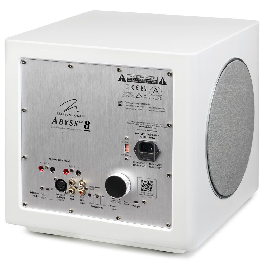 Martin Logan Abyss 8&quot; Wireless Subwoofer in Satin White, , large