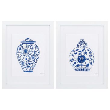 Propac "Chinoiserie" Wall Art in Blue (Set of 2), , large