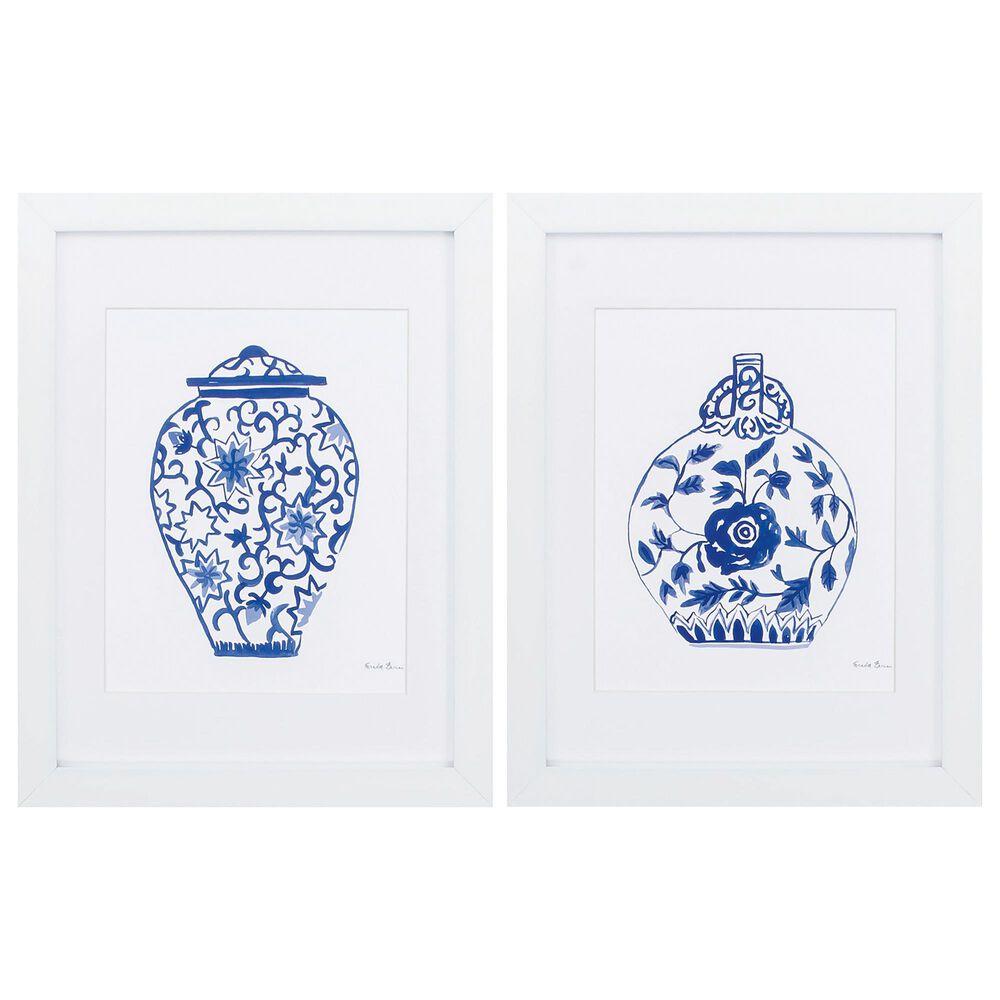 Propac "Chinoiserie" Wall Art in Blue (Set of 2), , large