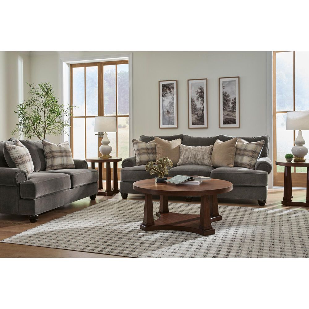 Ashley Tallow Creek Stationary Queen Sleeper Sofa in Shadow Velvet, , large