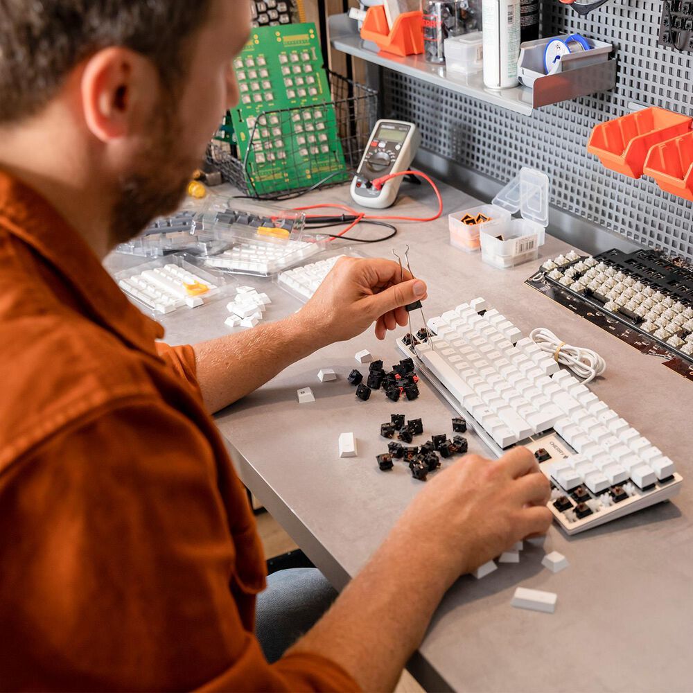 Cherry KC 200 MX Mechanical Office Keyboard in White, , large