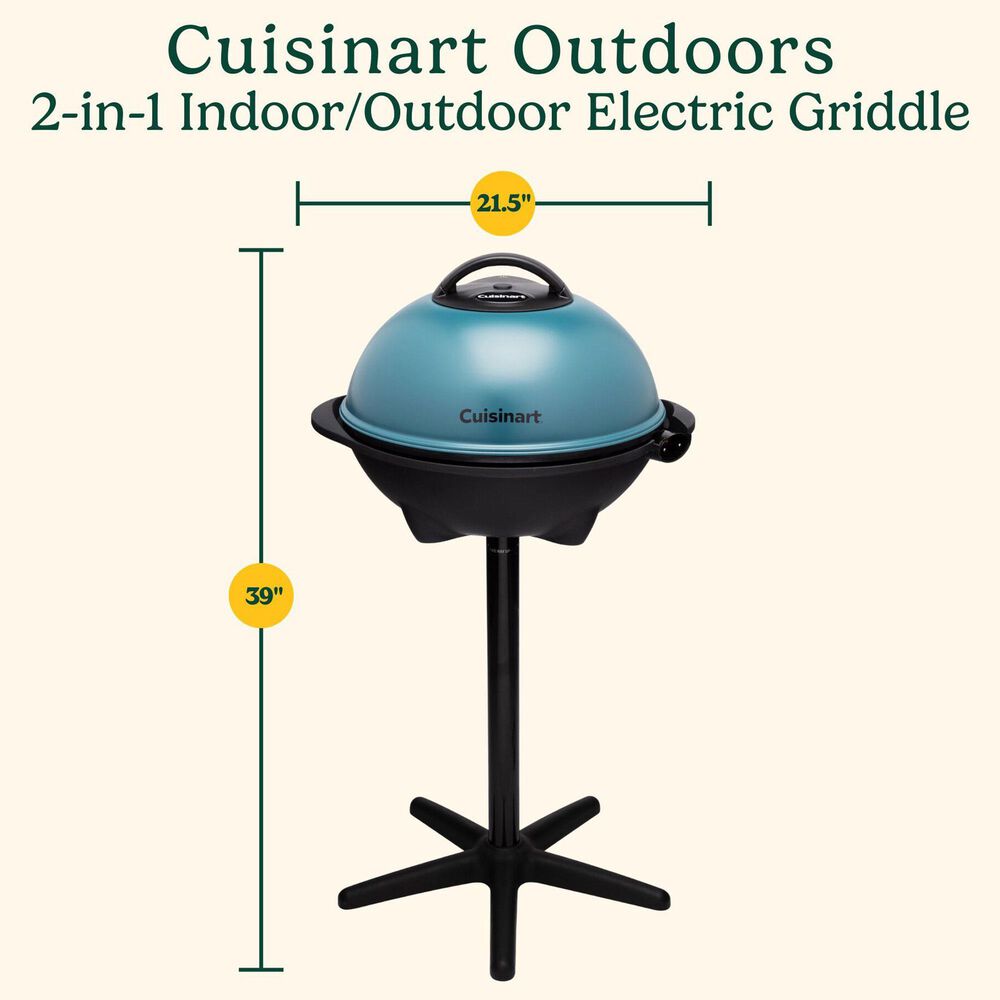 Cuisinart 2-in-1 Indoor/Outdoor Electric Griddle in Blue and Black, , large